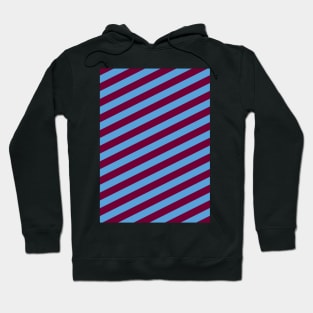 Manchester City Sky Blue and Maroon Angled Stripes Hoodie